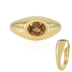Anillo en plata con Zircón amarillo canario (Adela Silber)