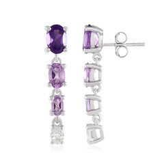 Boucles d'oreilles en argent et Améthyste de Zambie