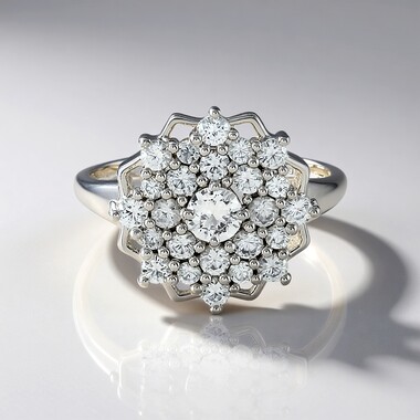 White Sapphire Silver Ring