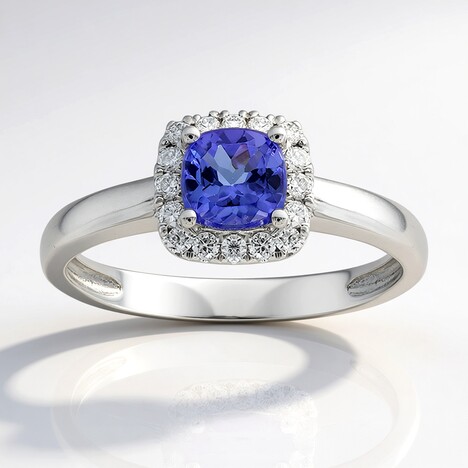 Anello in oro con Tanzanite AAA