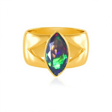 Zilveren ring met een Mezezo opaal (de Melo Essence)