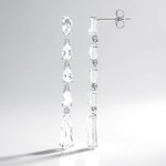 Boucles d'oreilles en argent et Topaze blanche