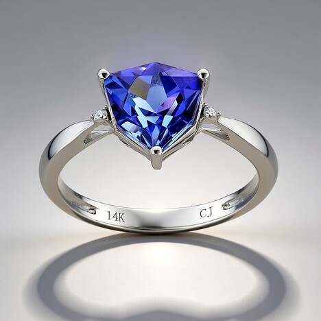 Bague en or et Tanzanite AAA (CIRARI)