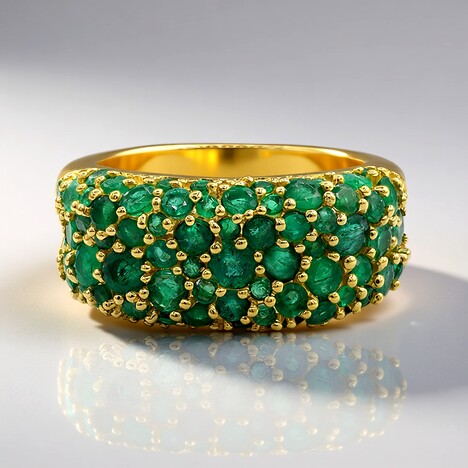Anello in oro con Smeraldo Zambia (Adela Gold)