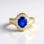 Anello in argento con Spinello Cobalto (Gems en Vogue)