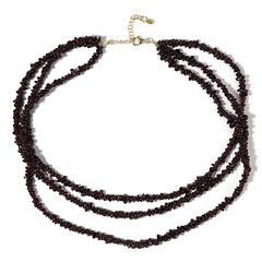 Collier en argent et Grenat du Mozambique