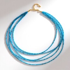 Collana in argento con Apatite Blu Neon