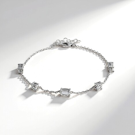 Bracciale in argento con Topazio Bianco