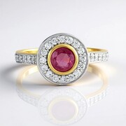 Pinkfarbener Madagaskar-Saphir-Silberring