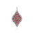 Pendentif en argent et Grenat de Malaya