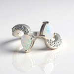 Anello in argento con Opale di Welo