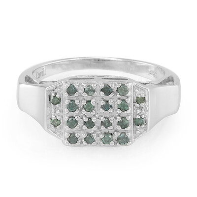 Bague pour homme en argent et Diamant fantaisie