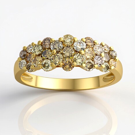 Anello in oro con Diamante Fancy I1 (CIRARI)