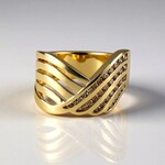Anello in oro con Diamante Champagne I2 (de Melo Gold)