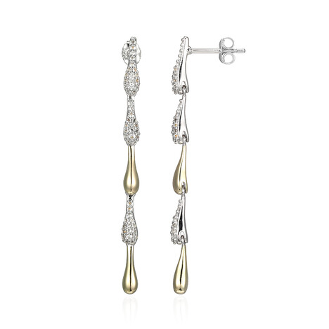 White Topaz Silver Earrings (Adela Silber)