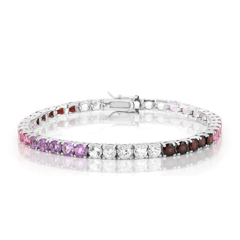 Brazalete en plata con Topacio blanco