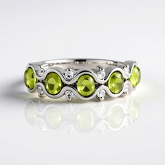 Anello in argento con Vesuvianite