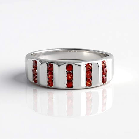 Anello in argento con Rubino Tanzania