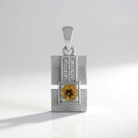 Ciondolo in argento con Zircone Giallo