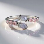 Anello in argento con Labradorite rosa Maniry