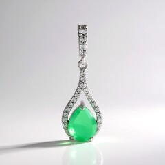 Ciondolo in argento con Opale Verde dell'Etiopia