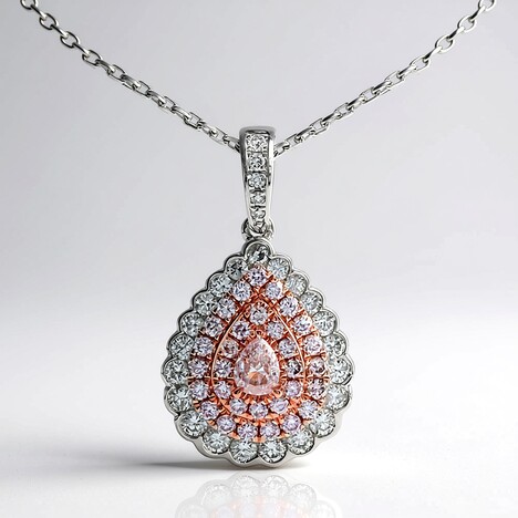 Collana in oro con Diamante Rosa I1 (CIRARI)