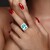 Anello in argento con Quarzo color paraiba