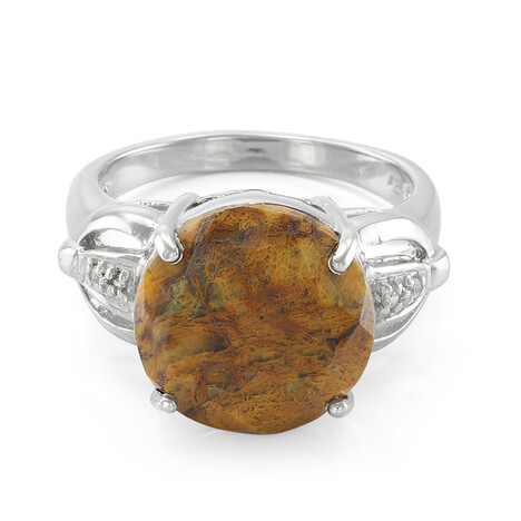 Dinosaurier-Quarz-Silberring