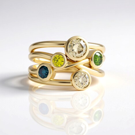 Anello in oro con Diamante Cioccolato I2 (SUHANA)