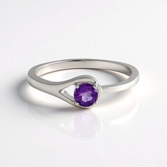 Anello in argento con Ametista del Marocco