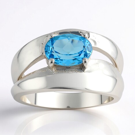 Anello in argento con Topazio Marambaia (Pallanova)