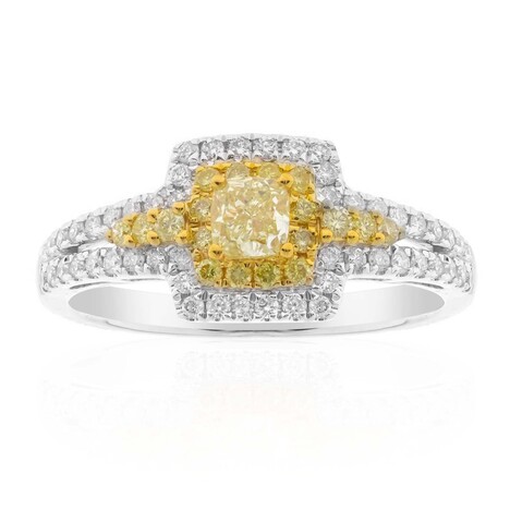 Gouden ring met een gele SI2 diamant (CIRARI)