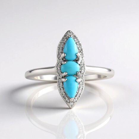 Anello in argento con Turchese Sleeping Beauty