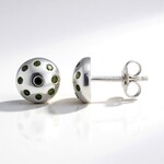 Orecchini in argento con Diamante Verde Smeraldo