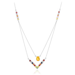 Collana in oro con Zaffiro Arancione Ban Ka Cha