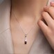 Mahogany Zircon Silver Pendant
