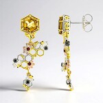 Orecchini in argento con Citrino (Gems en Vogue)