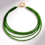 Collana in argento con Diopside Russo
