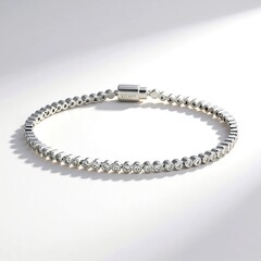 Brazalete en plata con Zircón (Adela Silber)
