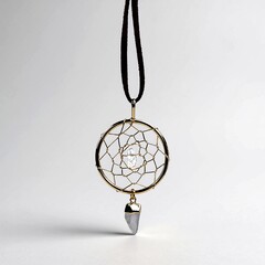 Accessorio in ottone con Quarzo Bianco (Lapis Vitalis)
