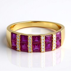 Anello in oro con Rubino Mozambico AAA