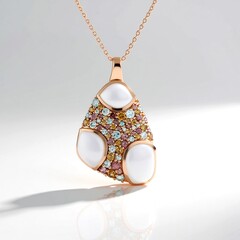 Collana in argento con Pietra di Luna Bianca