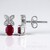 Boucles d'oreilles en argent et Rubis du Kenya