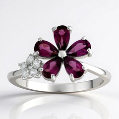 Anello in argento con Rodolite