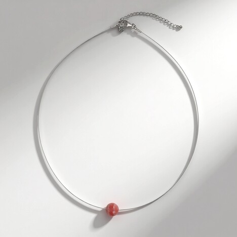 Collana in argento con Rodocrosite