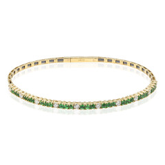 14K AAA Kenya Tsavorite Gold Bangle (CIRARI)