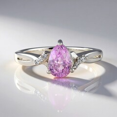 Anello in argento con Kunzite