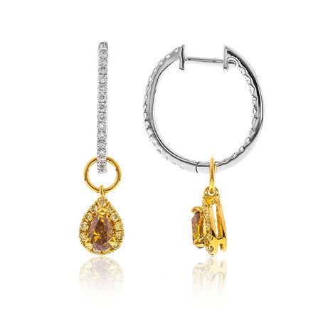 14K SI2 Yellow Diamond Gold Earrings (CIRARI)