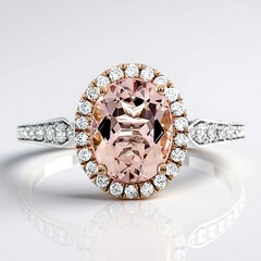Anello in oro con Morganite AAA (CIRARI)