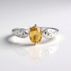 Anello in argento con Zircone Mandarino (Adela Silber)